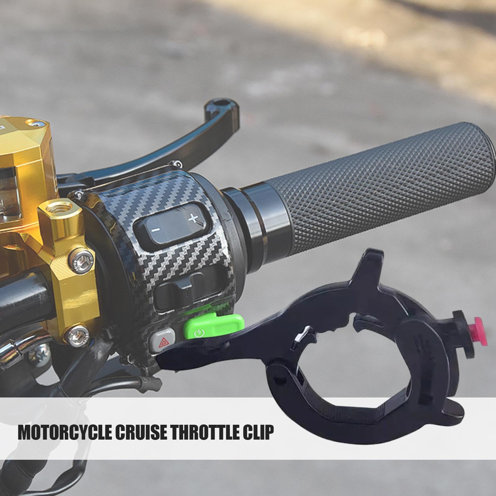 Régulateur De Vitesse Universel Pour Moto - Verrouillage De Poignée D'accélérateur, Kit Anti-fatigue, Noir ABS, Facile à Installer