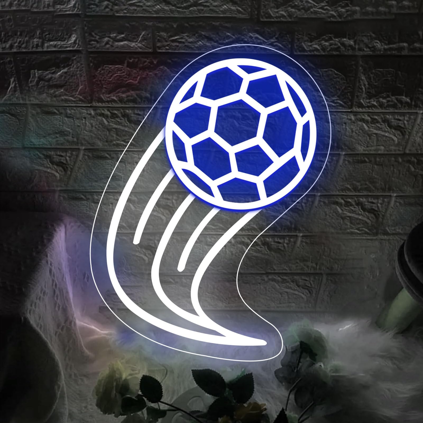 Football Neon Sign Dimmable Sports Ball Light Up Soccer LED Light for Boys' Bedroom Bar Man Cave Decor Football Neon Sign for Kids Friends Birthday Gift — image 1