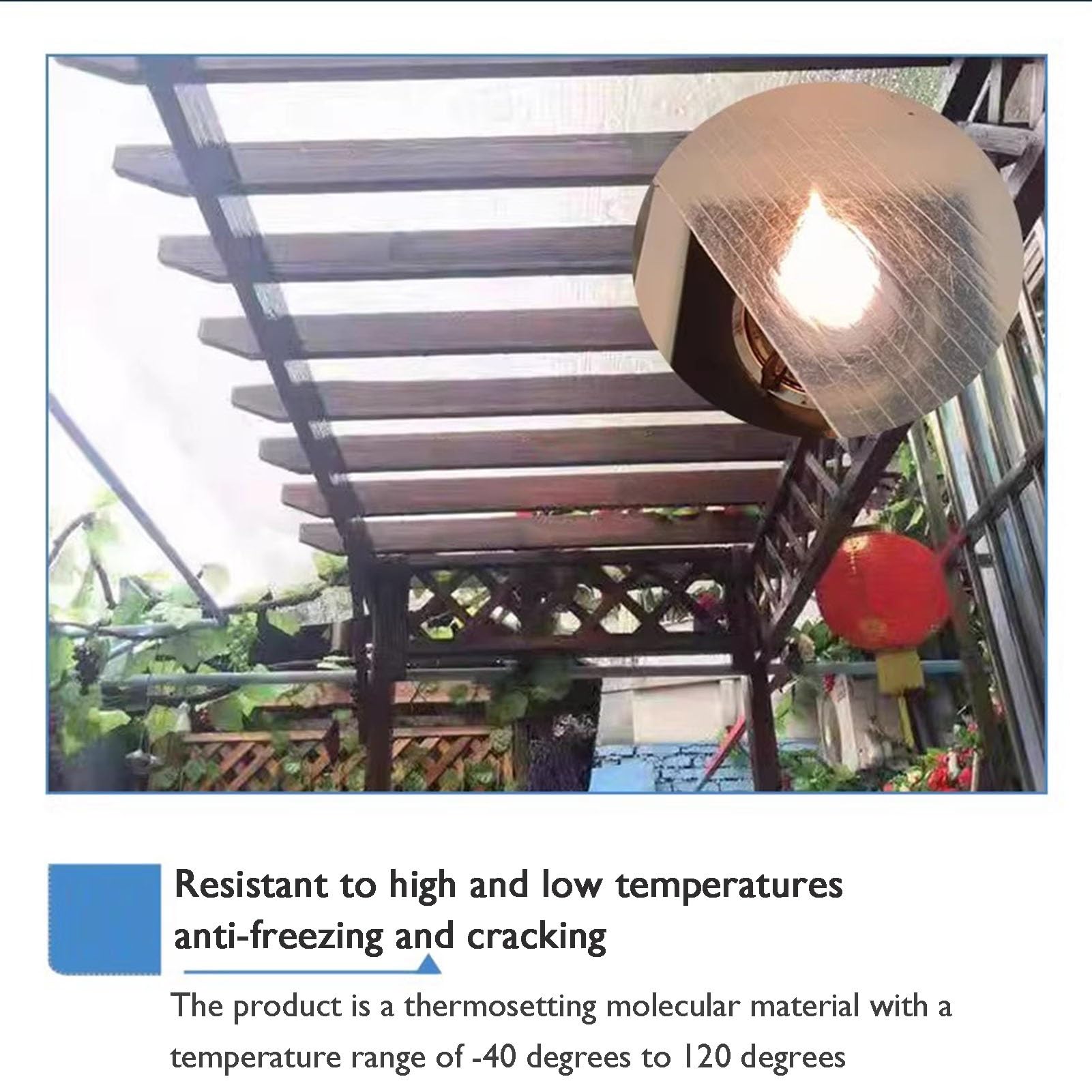 Marquesinas para Exterior contra Sol y Lluvia Resistente a los Impactos Láminas Tejados Paneles Luz Solar Patio, Tabique, Toldo(1.2x2m/3.94x6.56ft)