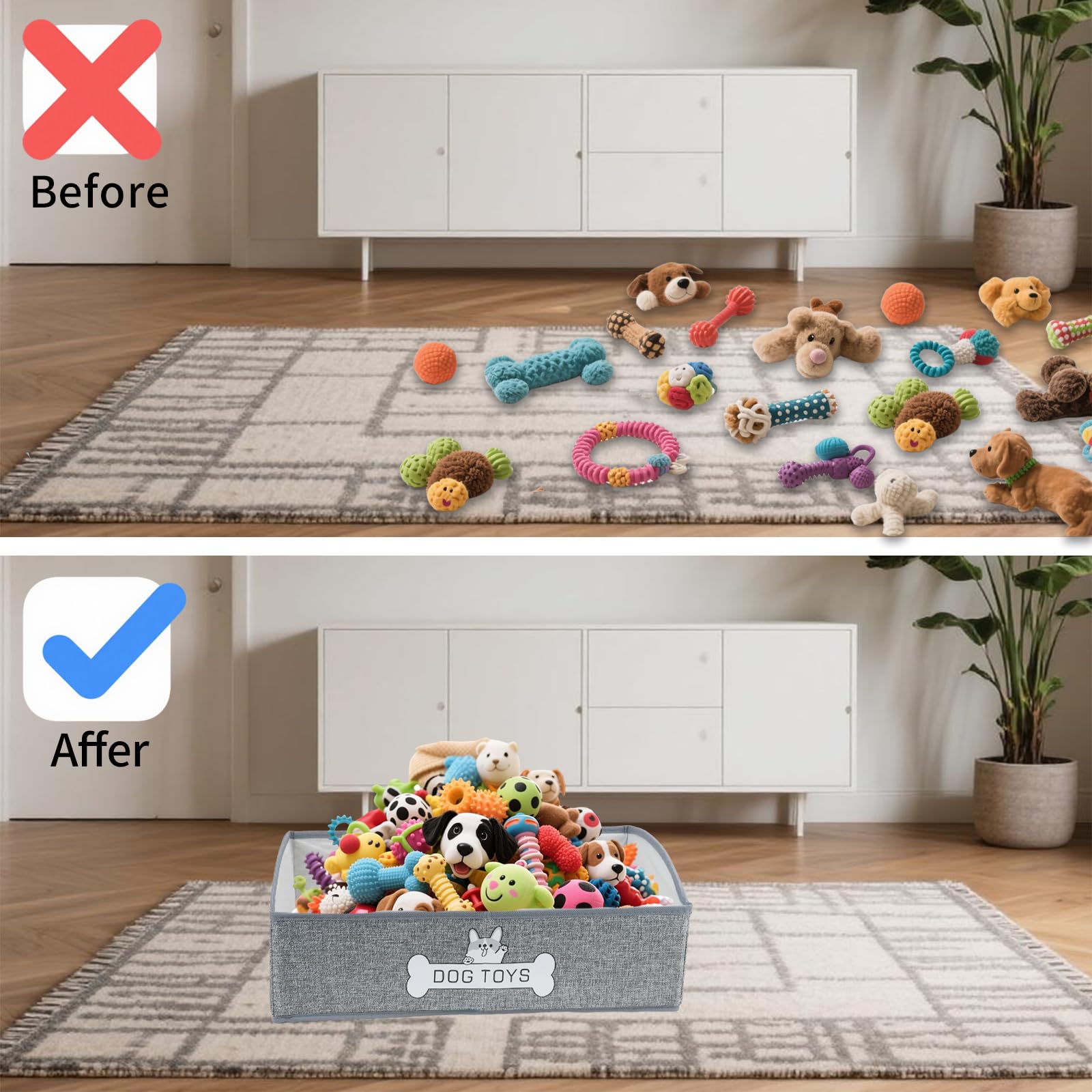 Panier Pour Rangement Jouets Pour Chien Et Chat | Oscar Et Plume