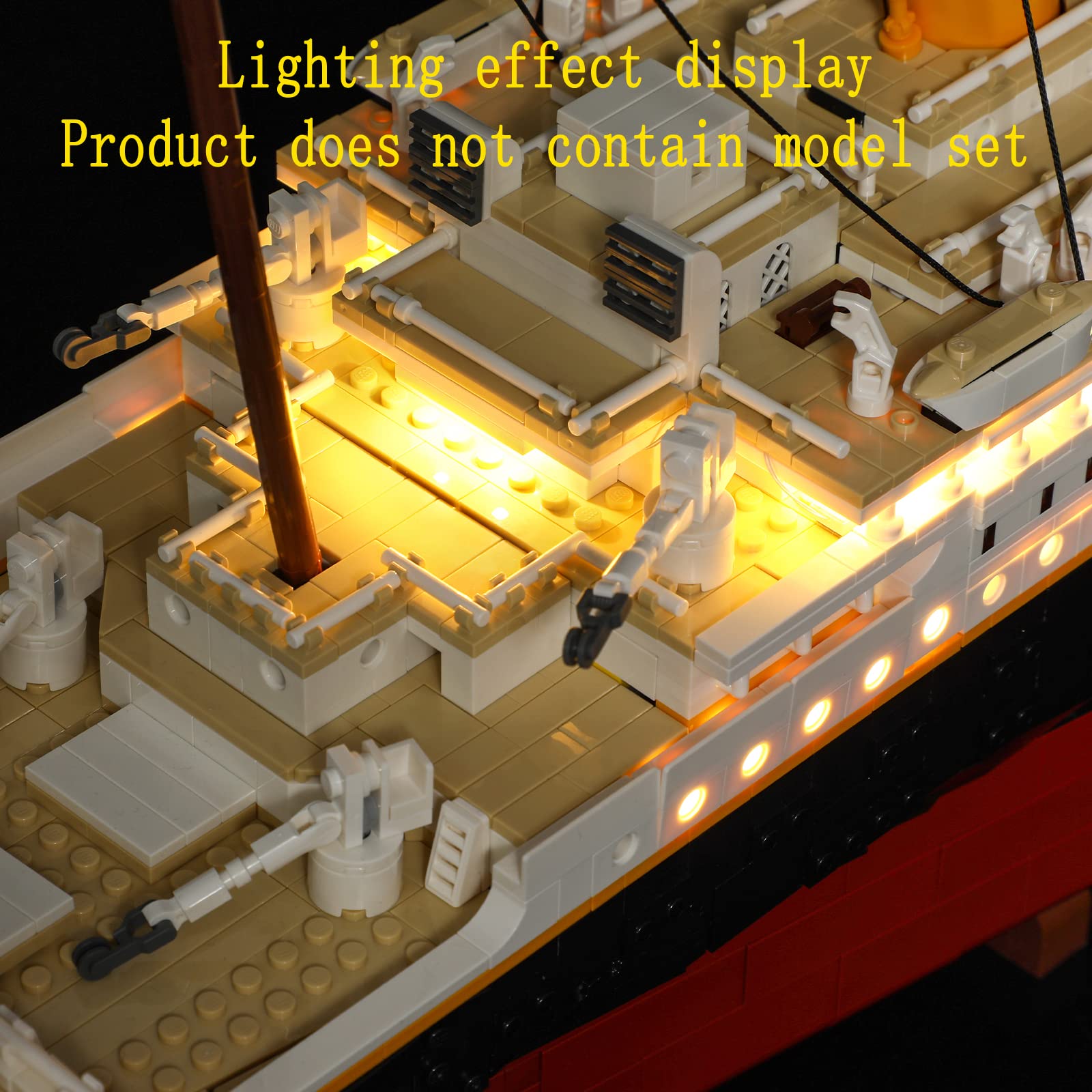 GEAMENT Set di Luci LED Compatibile Con LEGO Titanic – Kit Di Illuminazione per Creator 10294 Modello da Costruire (Modello di mattoncini non incluso)