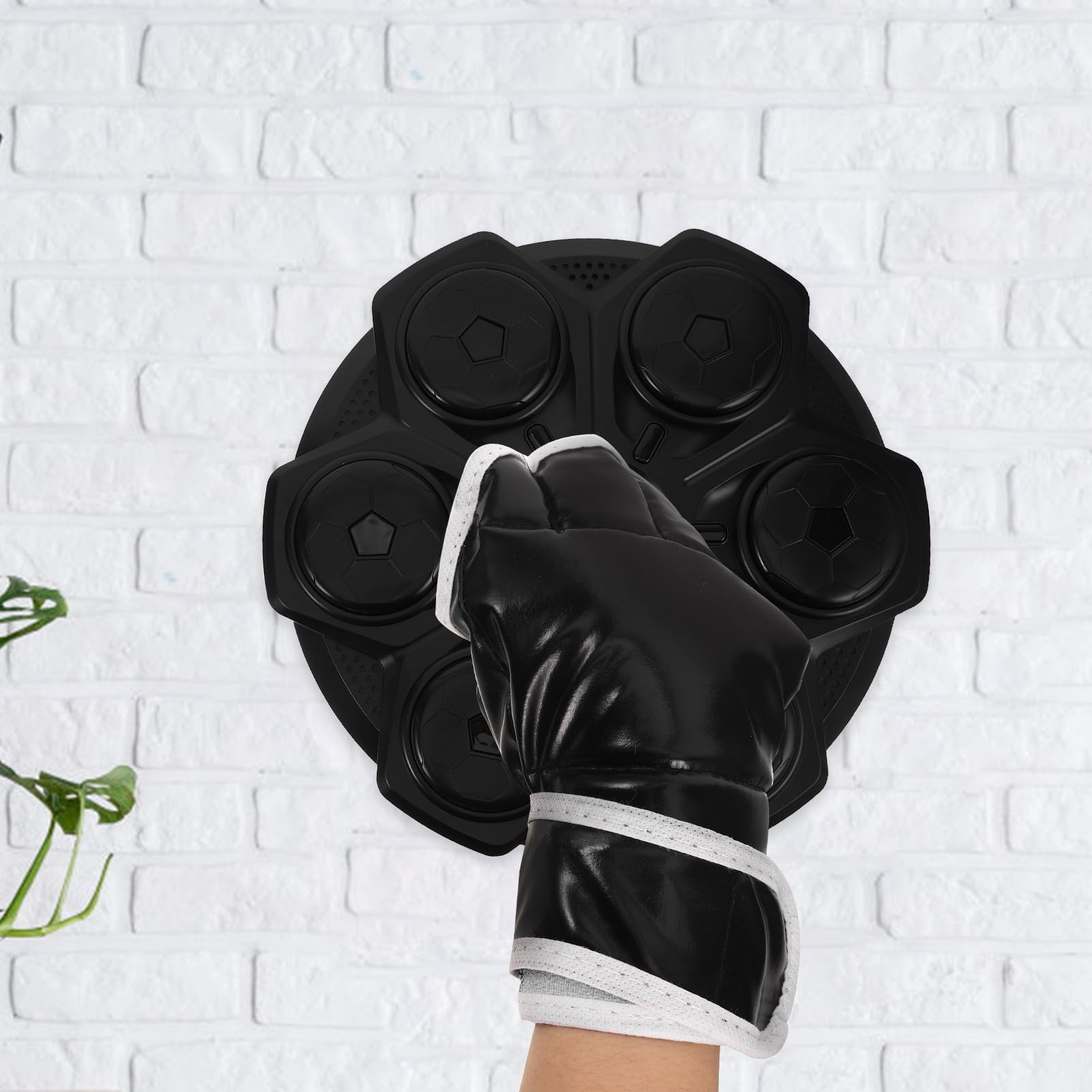 Macchina da Boxe Interattiva con Musica Intelligente, Cuscinetto da Boxe Elettronico in Plastica con Guanti, Strumento di Relax e Sicurezza per Allenamento a Casa