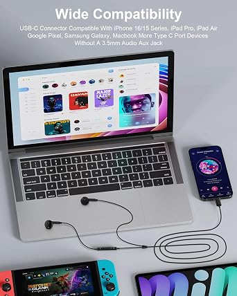 Wired Earbuds USB C for iPhone 18Pro Max 18Pro 17e 16e 17 Air 16 Pro Max 15