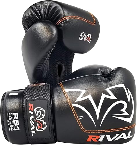 RIVAL Boxing RB1 2.0 Ultra Bag Guantes, cierre de gancho y bucle, microfibra súper resistente, espuma de alta densidad, palma de malla transpirable