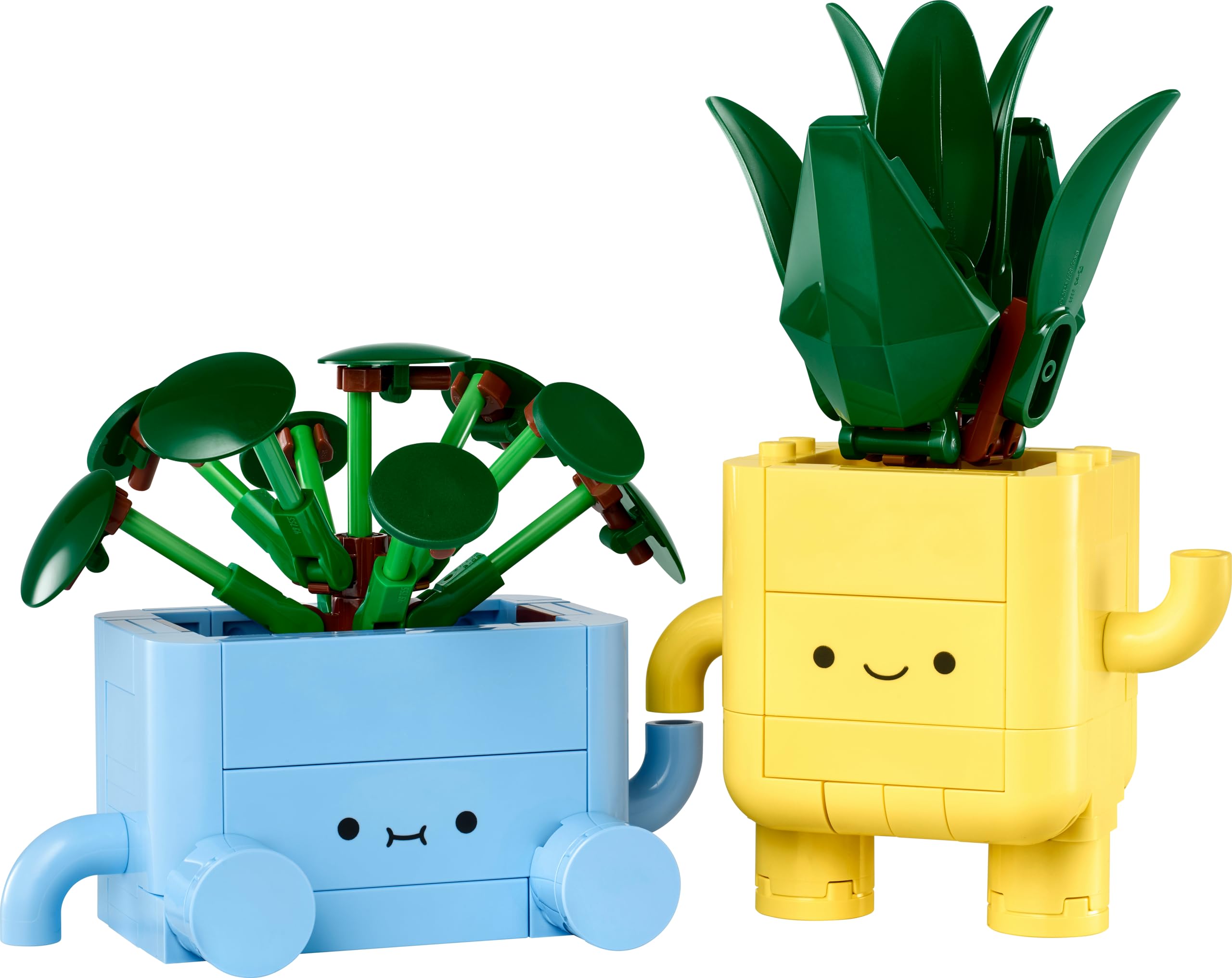 LEGO Botanicals Petites Plantes Souriantes - Jouet - Loisirs Créatifs - 2 Plantes Artificielles, 2 Pots de Fleurs Colorés & Visages Interchangeables - Cadeau Nature pour Fille dès 9 Ans & Ado 10349