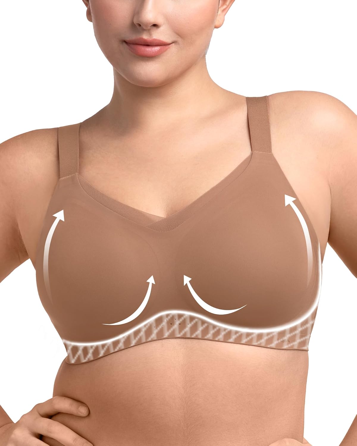 HSIA Bra for Women No Underwire - Full Coverage Crossover Seamless Bra with Support Comfort, Small to Plus Size - Image 3