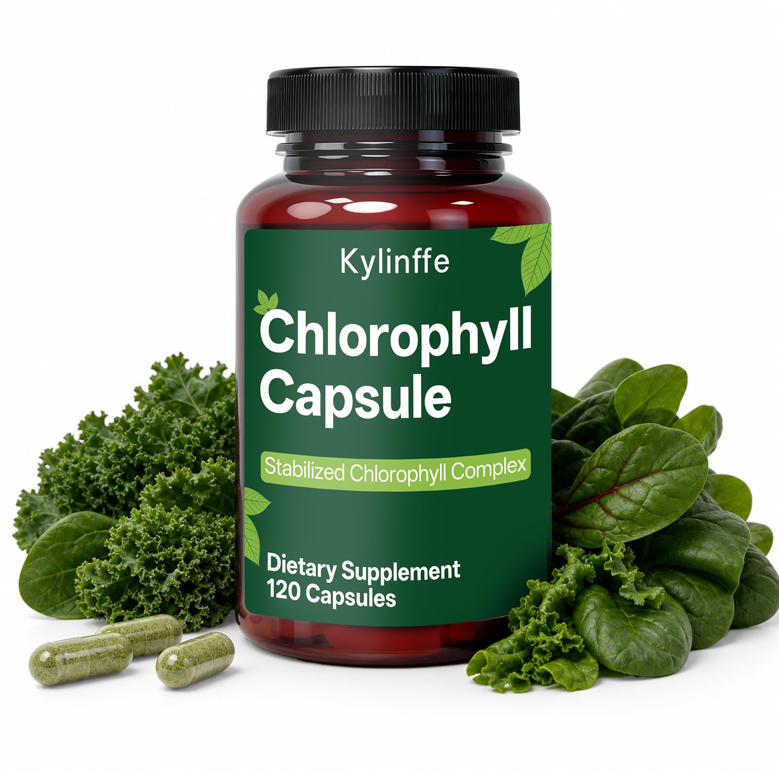 Chlorophyll Capsules for Deodorant, Body Odor Internal Freshness 100% Vegan