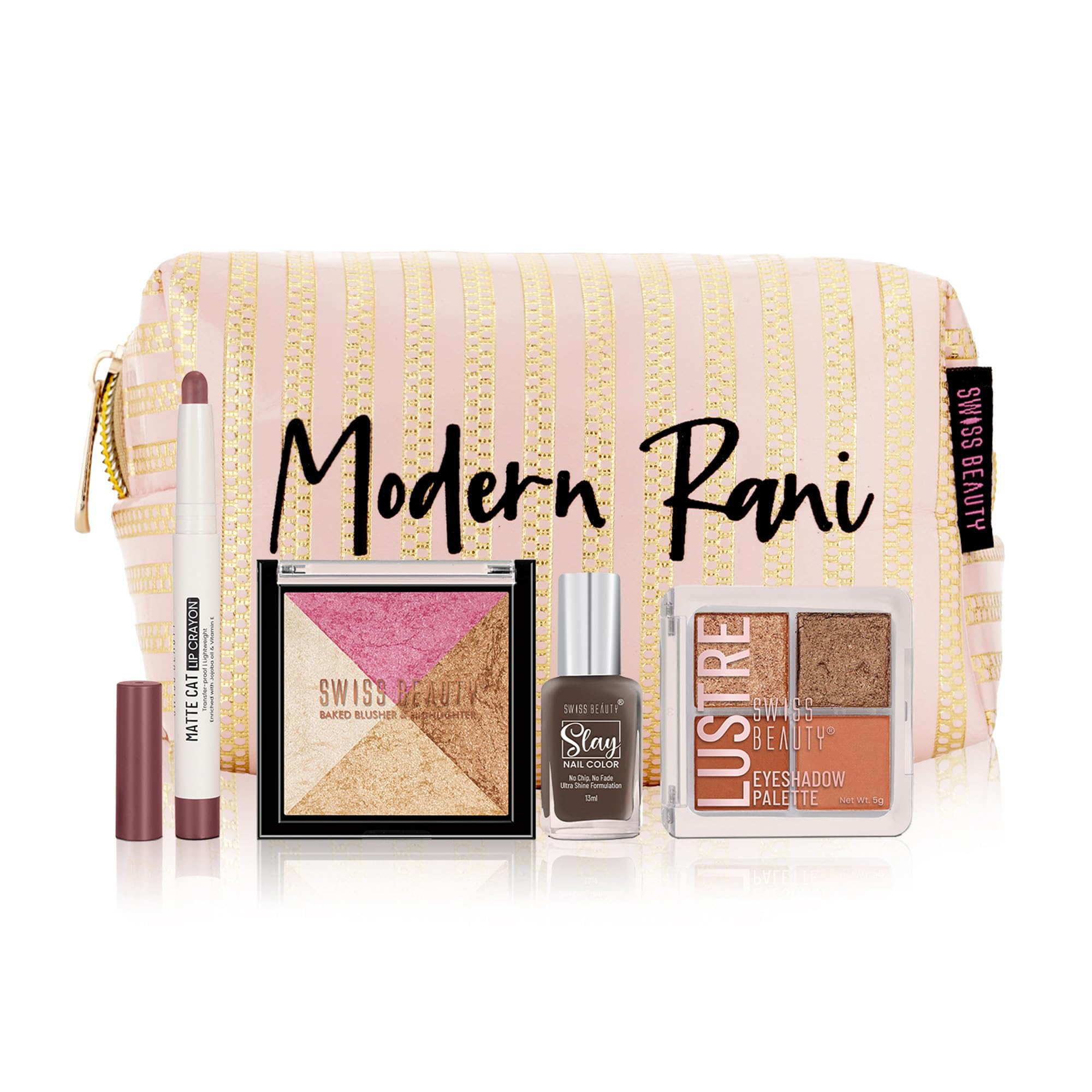 Swiss Beauty Modern Rani Pouch for Wedding | For Bride & Bridesmaids | Long-lasting Makeup, 26.5gm-picture-42