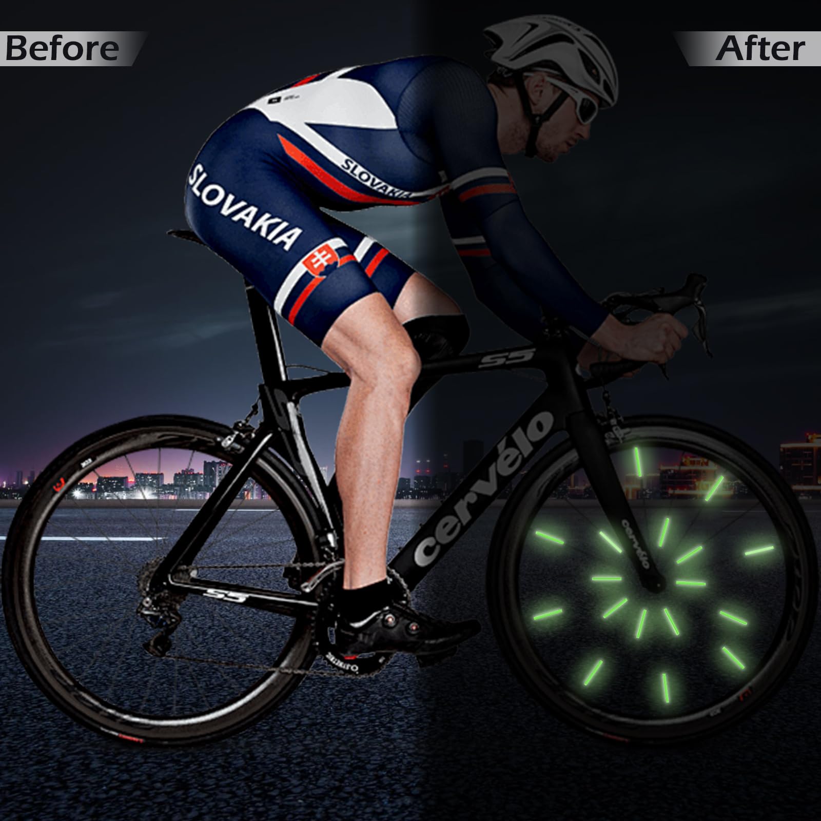 Speichenreflektoren Set – 56 Stück, Bunt, 75 Mm, Wasserdicht, Für Fahrrad & Dirt Bike, Erhöht Sichtbarkeit Bei Nacht