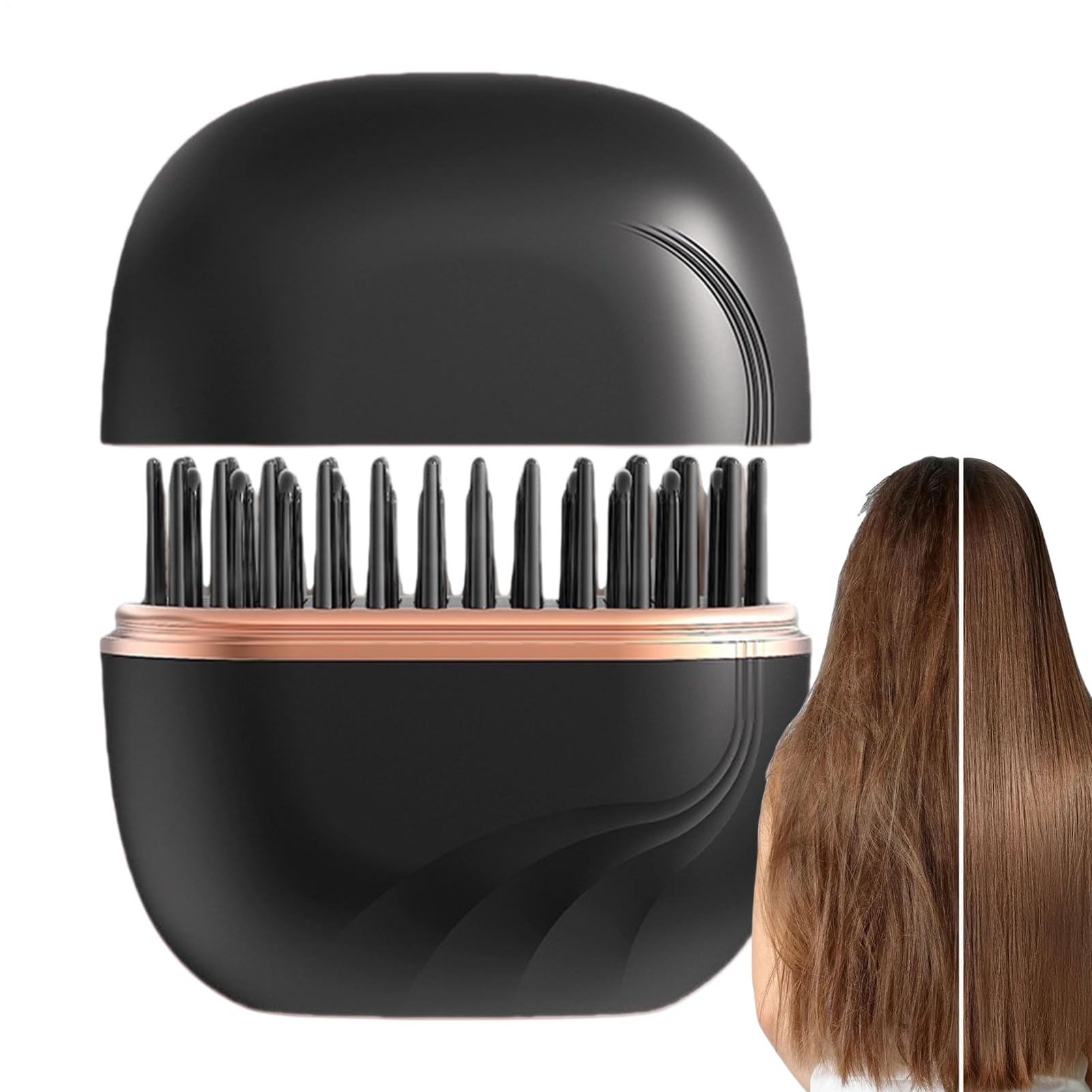Amazon | コードレスストレートヘアアイロンブラシ、ポータブルミニ