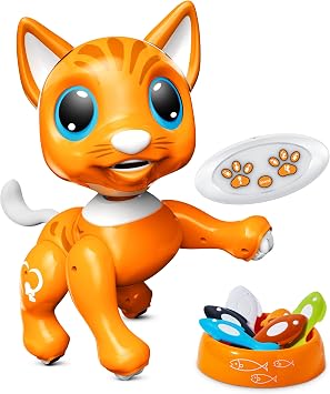 Power Your Fun Robotopet Cat for Girls and Boys - Remote Control Robot Toy, Interactive Hand Motion Gesture, Robot Toy, Smart STEM Toy, Programmable Treat, Walking, Dancing, Robot, Pets, Kids Robot