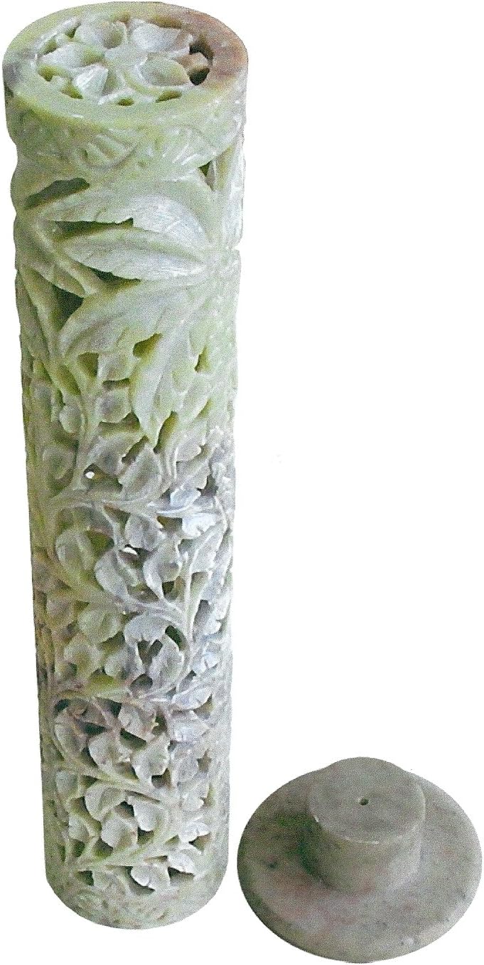 Anvenor 28cm Tower Decorated Stick Holder - Natural Colour