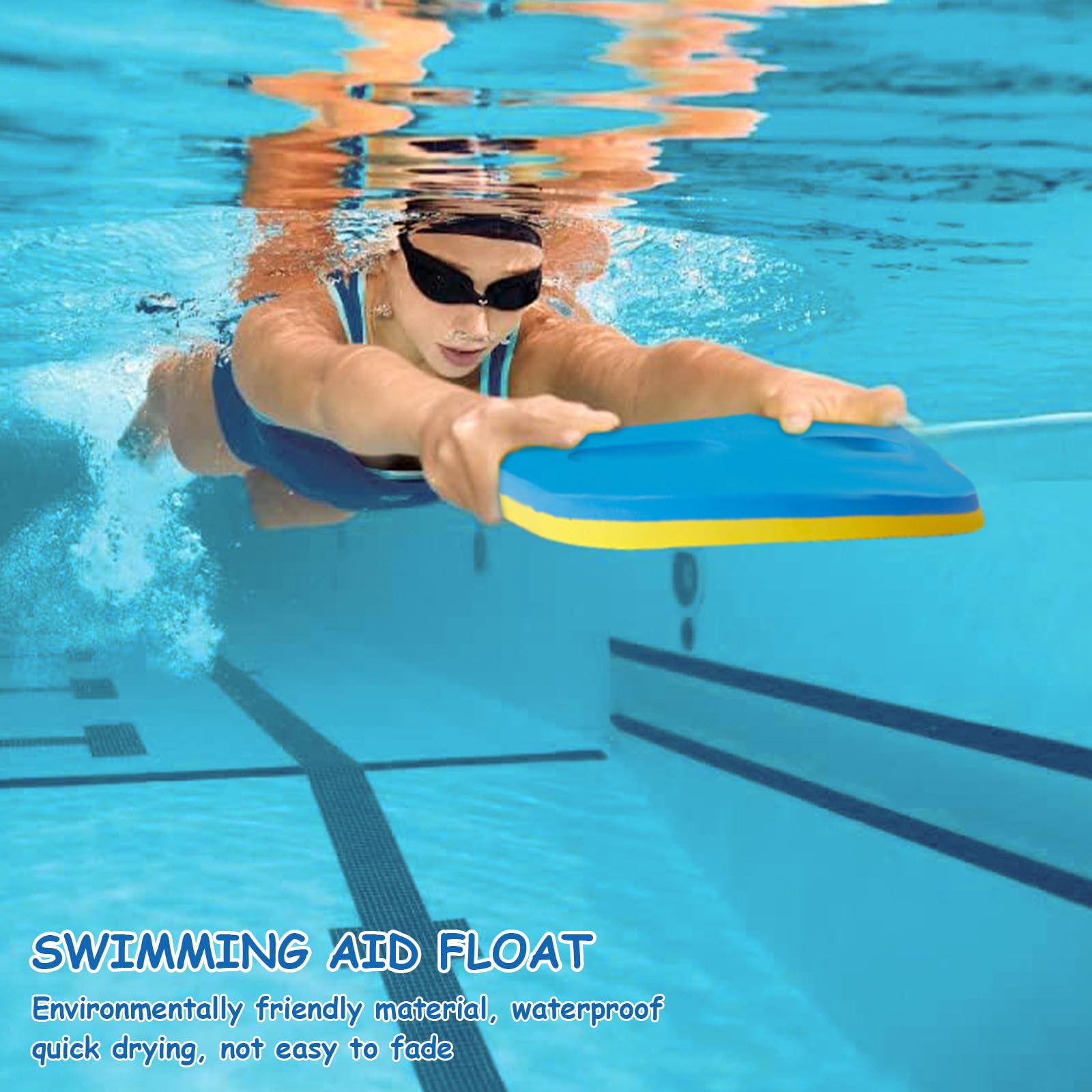 Tabla de Natación con Asas para Niños Adultos Entrenamiento Kickboard Flotante