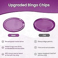 Vista 4 de MR CHIPS Varita magnética fabricada en Estados Unidos con 100 bingo Plus Extra Purple