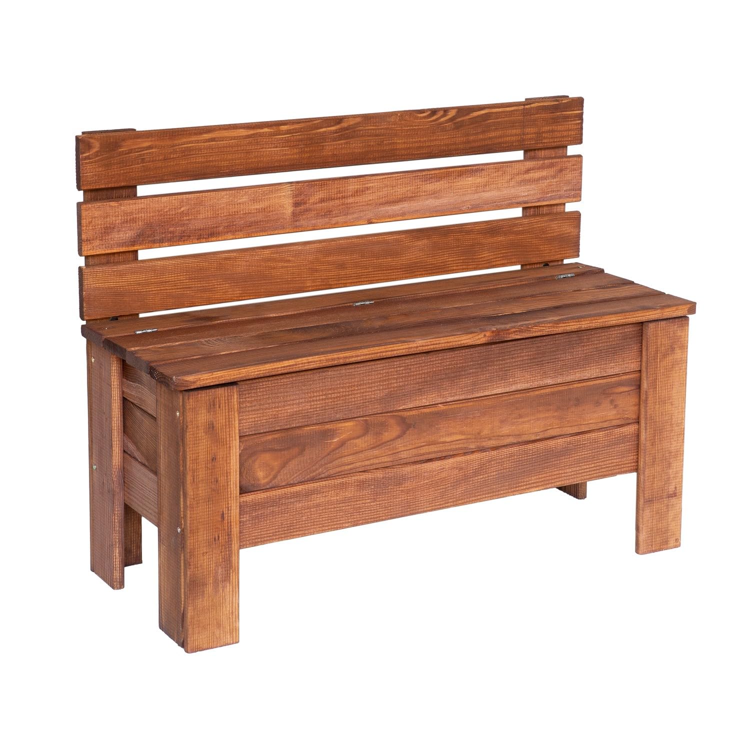 Gartenbox 71x54x29 cm Braun Kiefernholz Massiv Auflagenbox Kissenbox Gartentruhe Holztruhe Aufbewahrungsbox Truhe Kiste Gartenmöbel 111 l