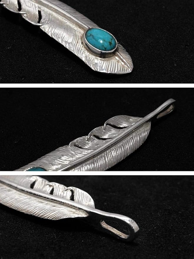 Amazon | [ファーストアローズ] ターコイズ付 イーグルフェザー L