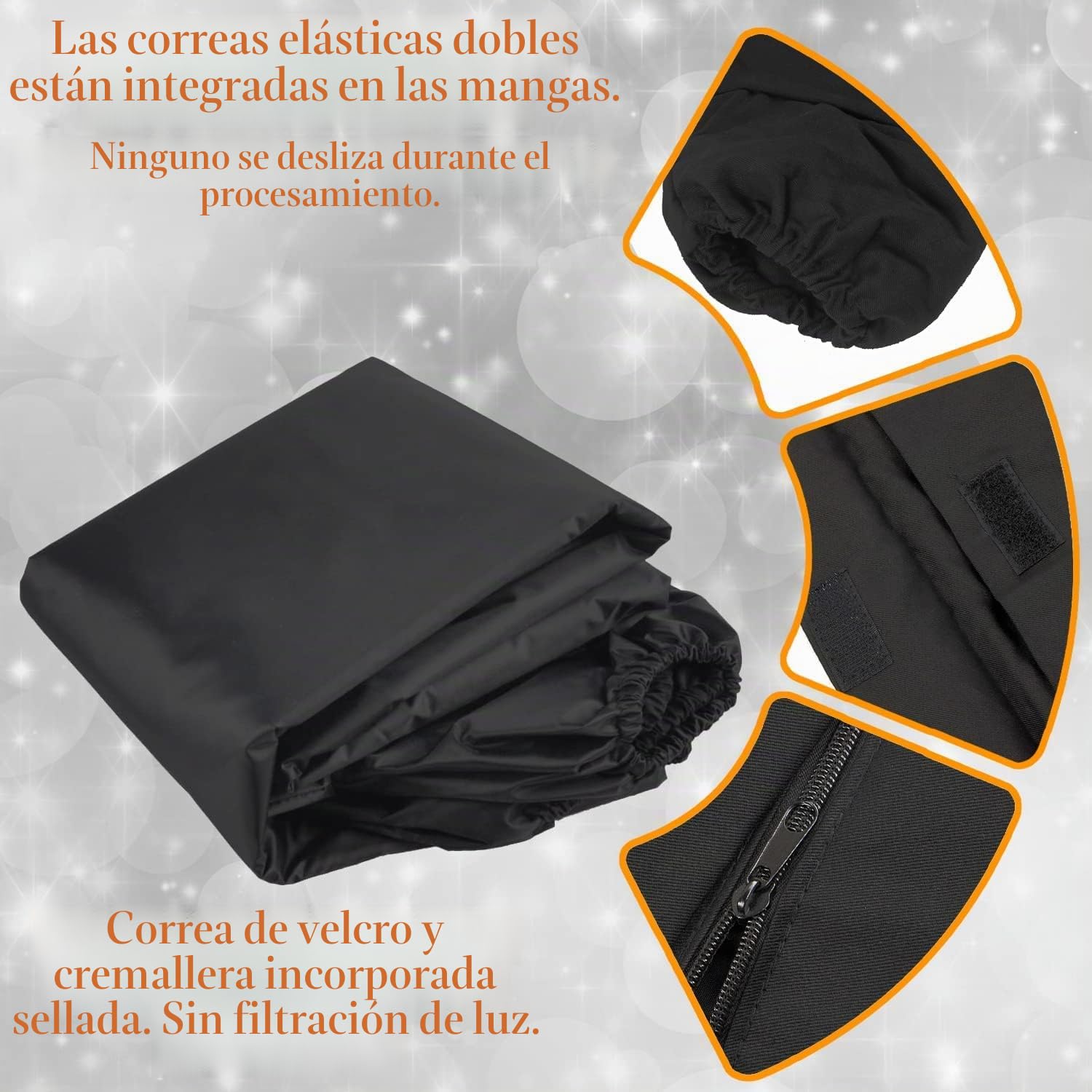 VANZAVANZU Bolsa para Cambio de Película Cuarto Oscuro - 60 x 55 cm Tejido de Algodón Grueso Material Antiestático para Cambio de Película Revelado Pro Fotografía Suministros
