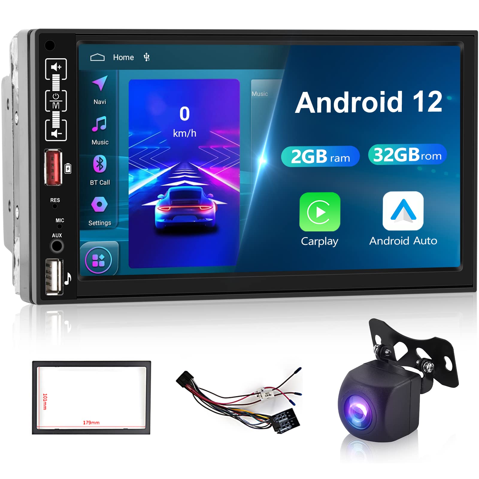 Buy 【2+32G】Hodozzy Android Car Radio Wireless Carplay/Android Auto