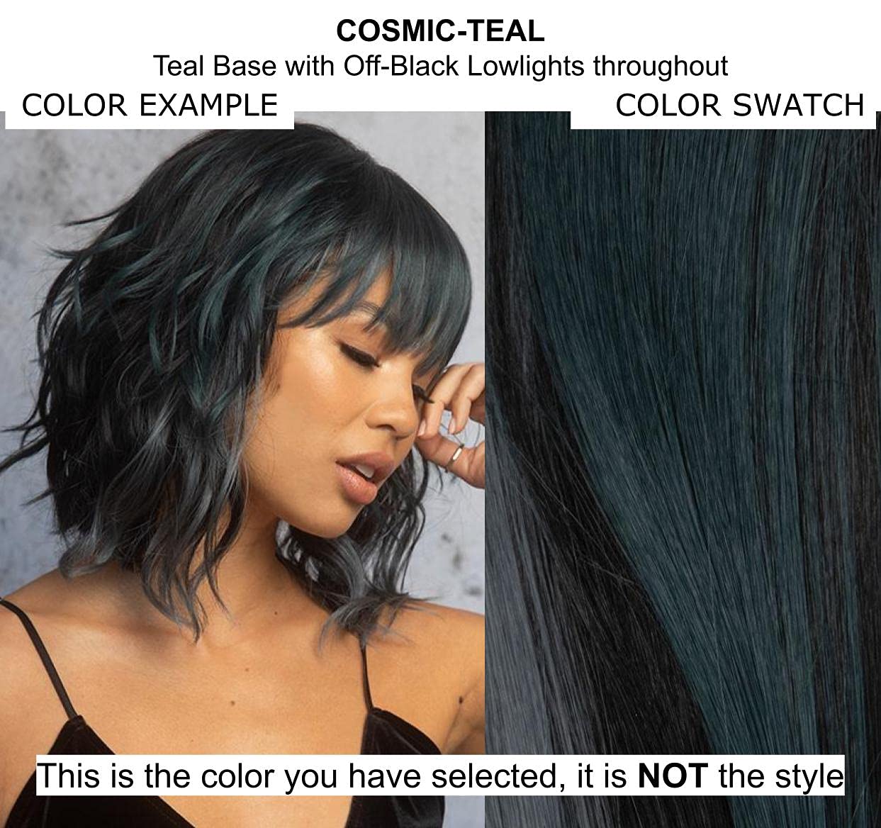 Amazon.com : Bundle - 2 Items: Silky Sleek by Rene of Paris (Item #1),  Christy's Wigs Q & A Booklet (Item #2) - Color: Cosmic Teal : Beauty &  Personal Care
