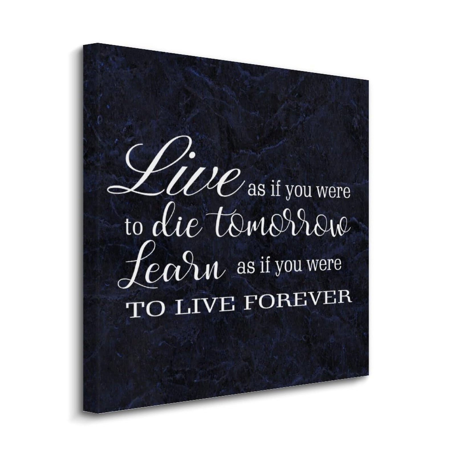 Lienzo decorativo cuadrado con texto inspirador para transformar tu dormitorio o estudio 8