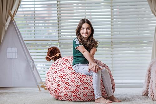 Miniatura 48 de WEKAPO - Puf con cremallera para guardar juguetes de peluche, hecho de lona de algodón de alta calidad, extragrande de 38 pulgadas, ideal para los