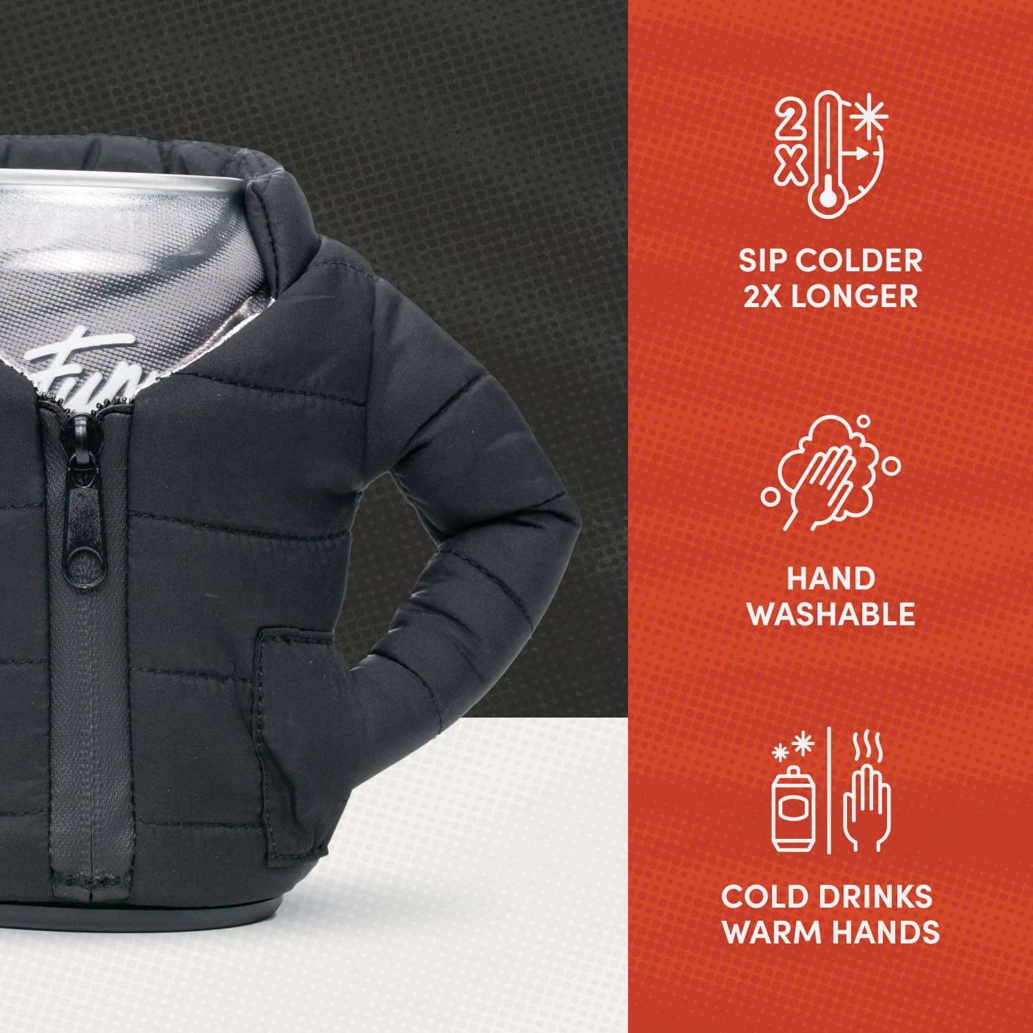 Amazon.com: Puffin - The Puffy Jacket - Insulated 12 oz Can Cooler 
