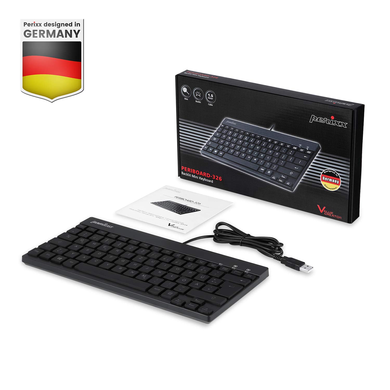 PERIXX PERIBOARD-409 U, Mini Tastatur