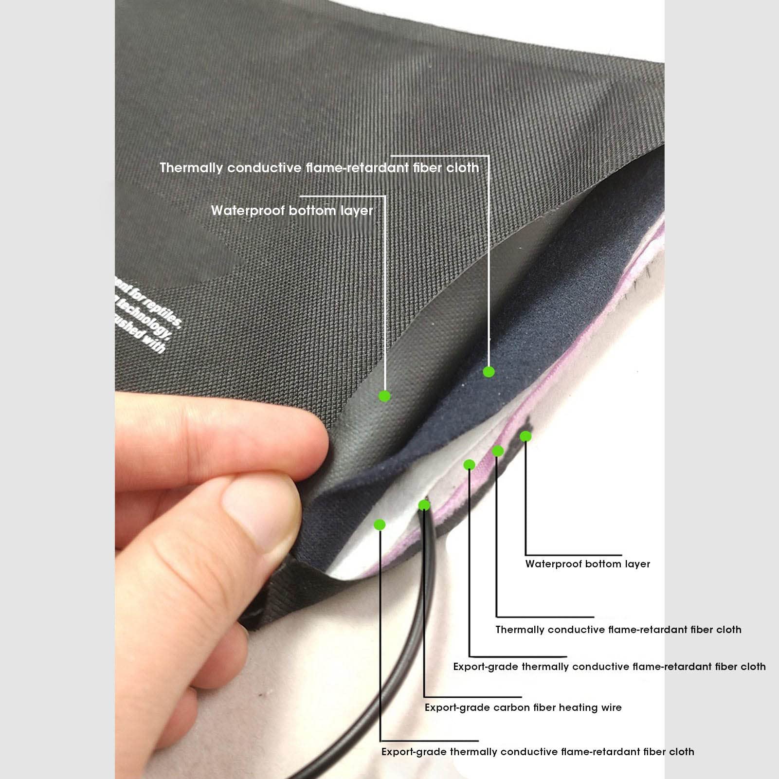 Reptile USB Warmness, SwitchAdjustable Temperature Heating Mat for Small Animals Heat PadReptile Heating MatTurtle PadUSB PadConstant Temperature MatHeating Mat Small (Small