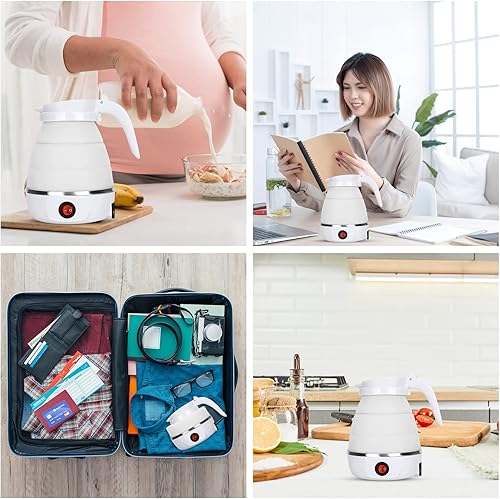 Miniatura 3 de TKWT01 - TKWT01 - Tetera eléctrica portátil, hervidor de viaje, plegable, con aislamiento eléctrico de silicona, caldera de calefacción, tetera para