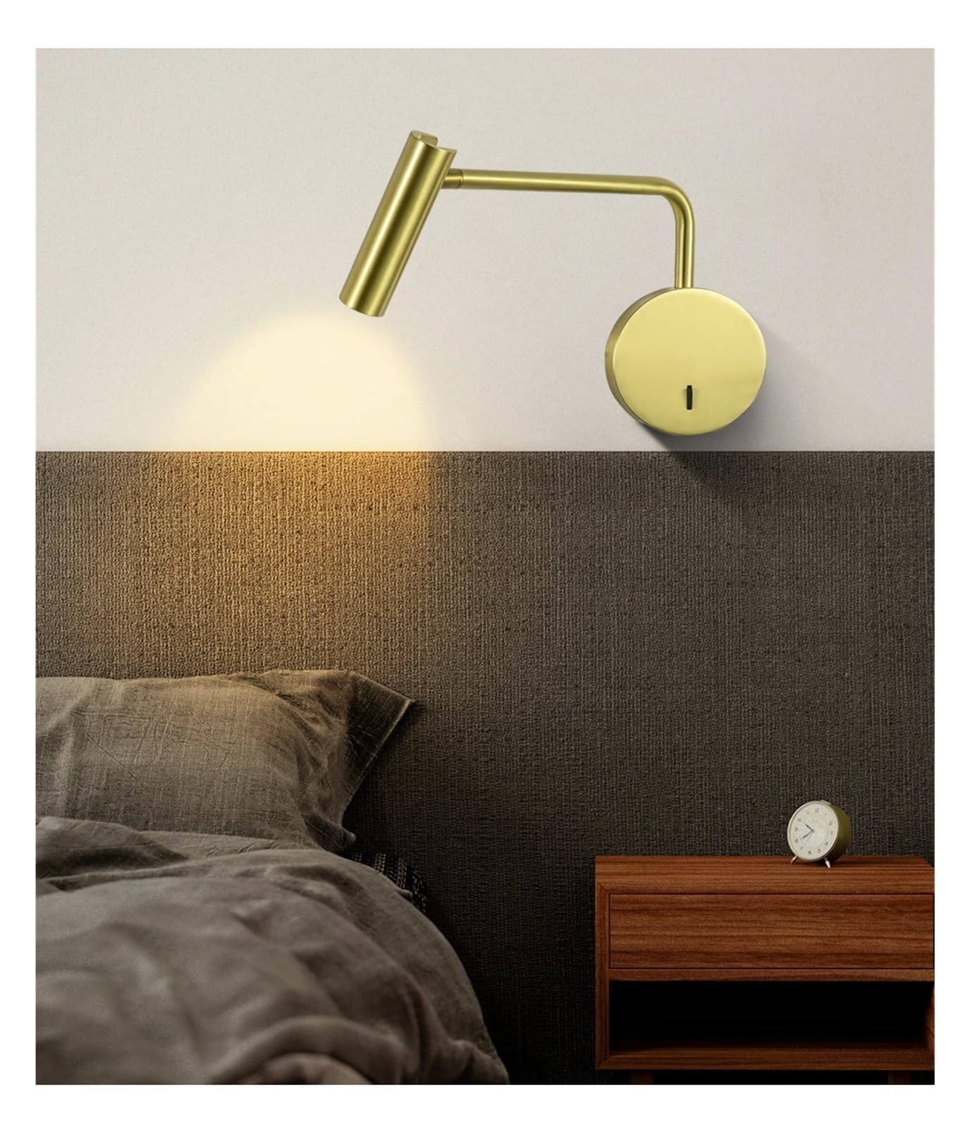 Nowoczesne obrotowe lampy ścienne LED, dekoracja domu, sypialnia, przełącznik, lampka do czytania LED, lampka nocna, kryty łóżko, zagłówek, proste
