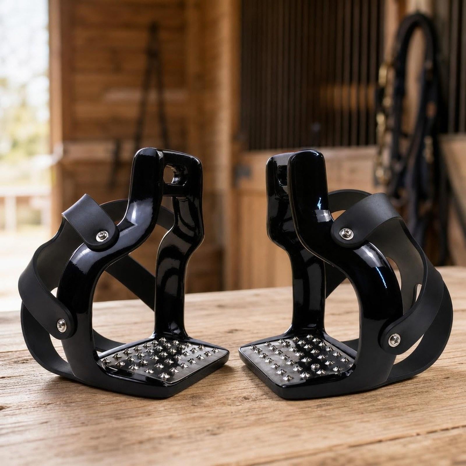 Amagogo Estribos para Montar, estribos ecuestres Antideslizantes Aluminio Calidad para Silla Montar Caballo para Actividades al