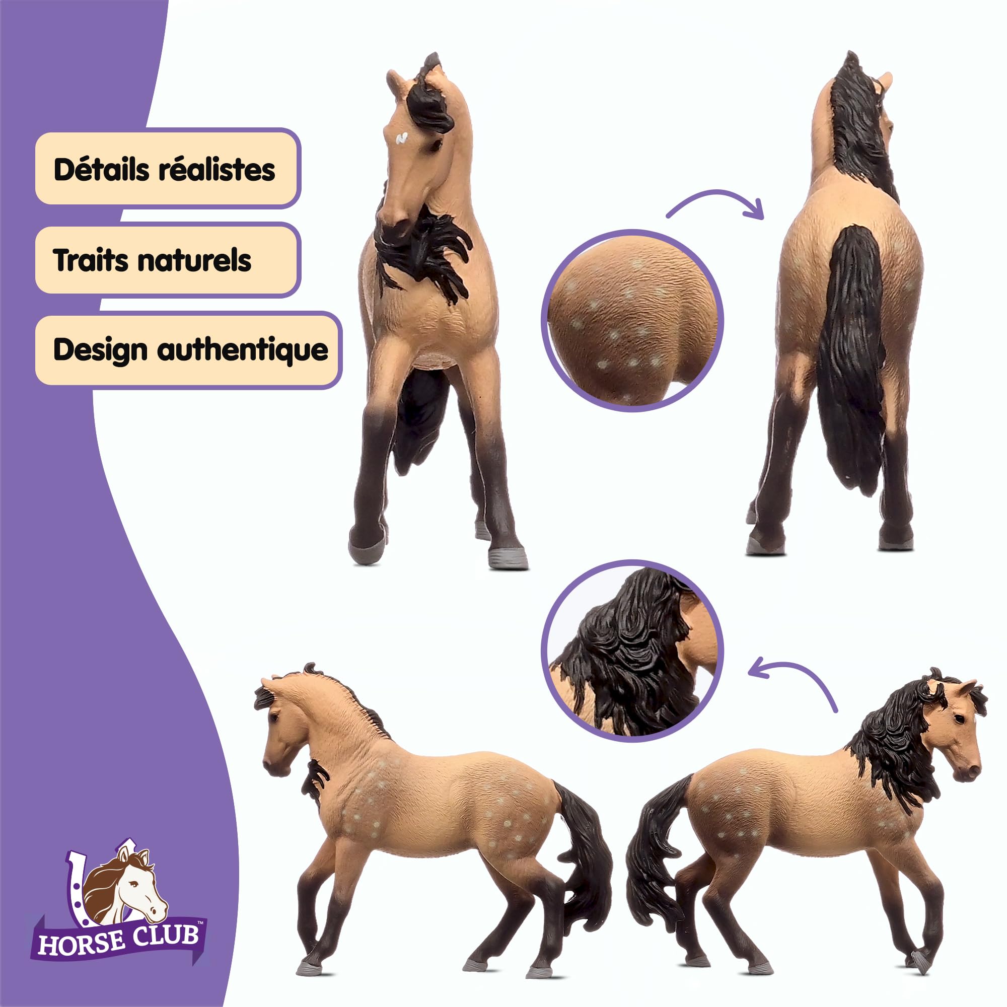 Schleich 14894 Jument Andalouse – Figurine HORSE CLUB – 4 X 13 X 11 Cm – Dès 5 Ans – Nouvelle Édition