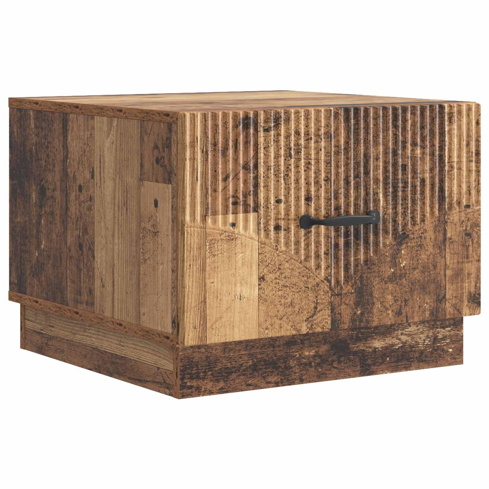 Table Basse Bois Ancien avec Tiroir Meuble Salon Vintage Industriel