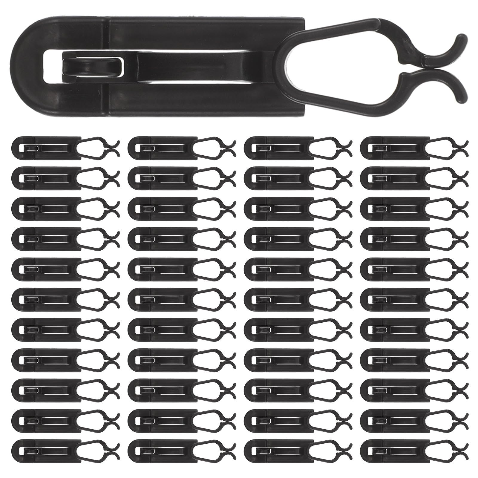 Toyvian 150 Piezas Ganchos para Luces Navideñas de Plástico Negro para