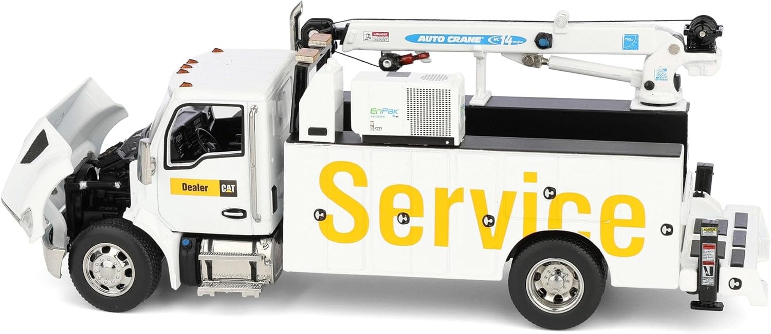 Diecast Masters 1/50 CAT Kenworth T380 Crane Truck with Titan 85 Body & Miller EnPack 85786