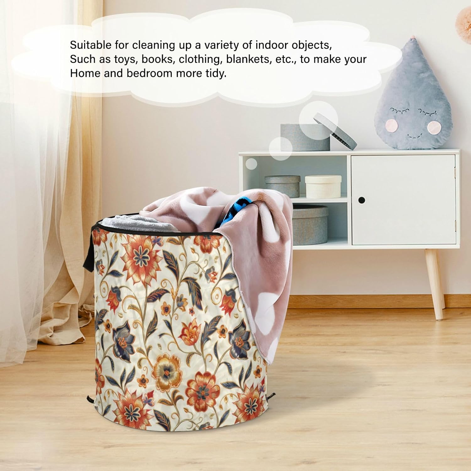 Cute Cartoon Rainbows laundry basket collapsible and waterproof clothes hamper with sturdy handle tub Decore accessories for room office shoe organizadores de ropa para closet