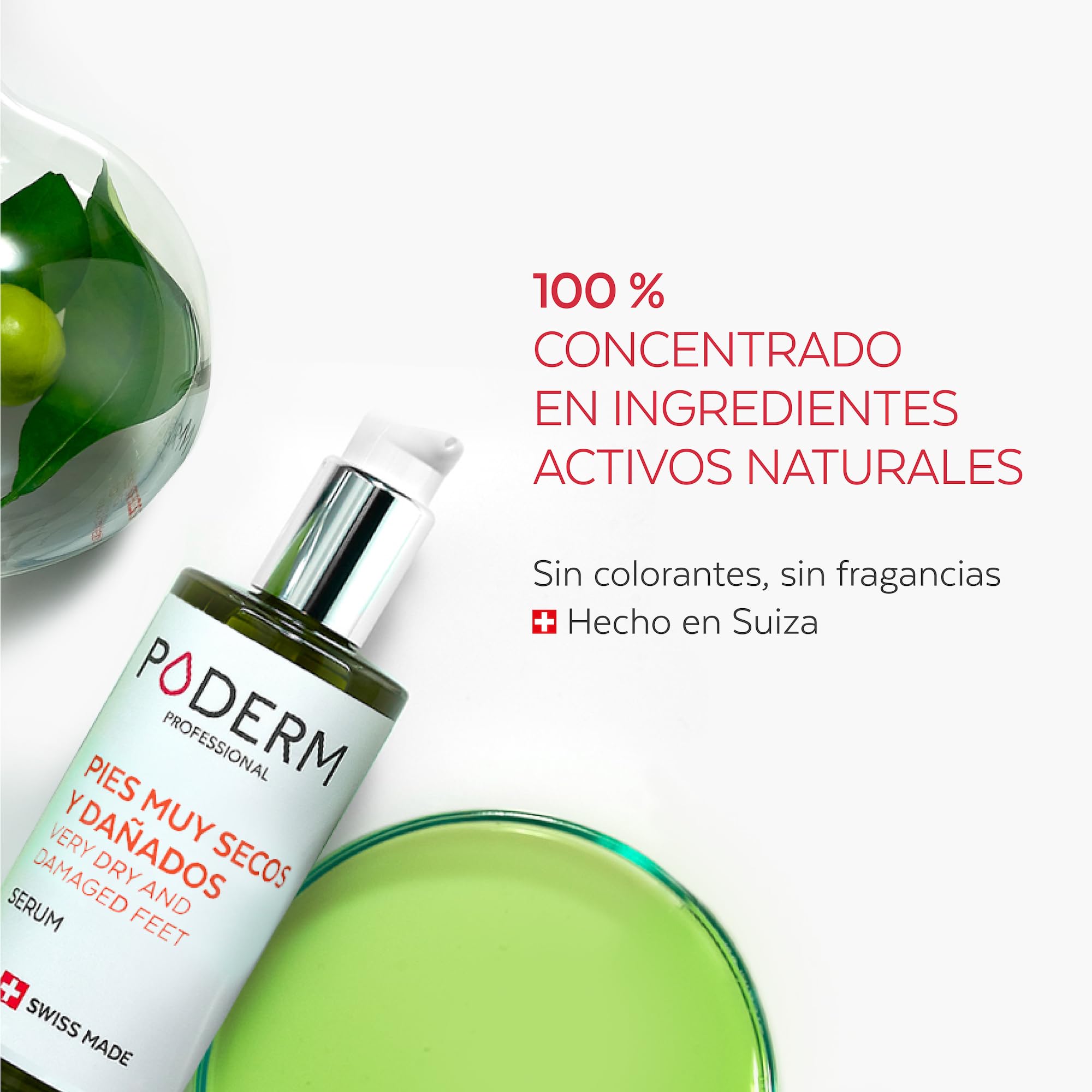 PODERM - PIES MUY SECOS Y DAÑADOS - Repara y nutre intensamente durante 24 horas - Pies visiblemente reparados en 7 días - Ingredientes 100% naturales - Cuidado de los pies - Swiss Made