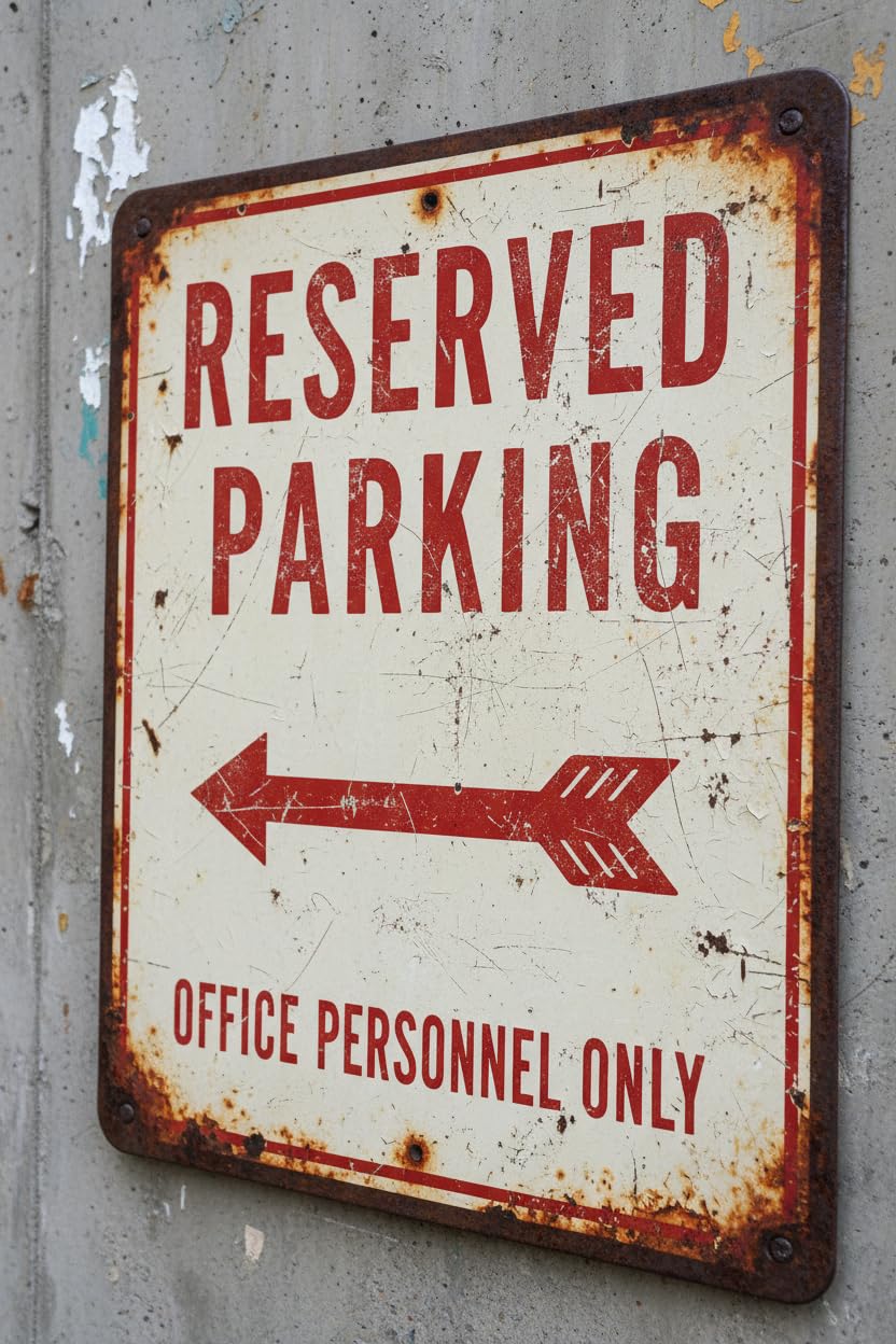 Wall Decor Reserved Parking Office Personnel Only Sign. 8x12Inch Metal. Vintage Signs Aluminum Plates Printed