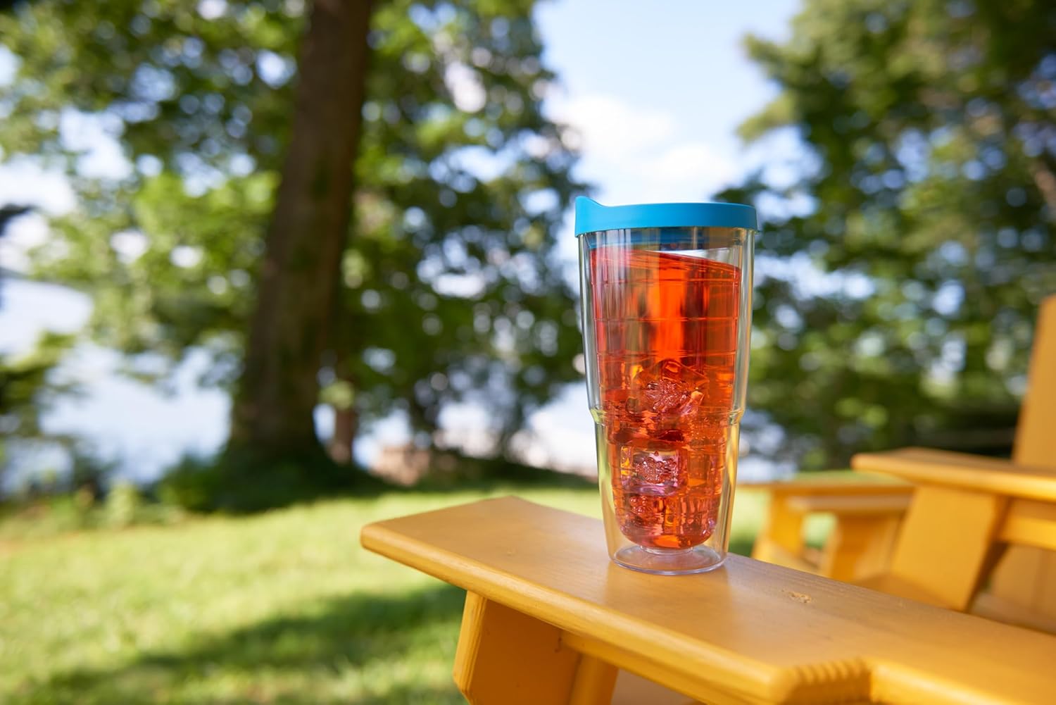 Tervis Clear & Colorful Lidded Made in USA Double Walled Insulated Tumbler Travel Cup Keeps Drinks Cold & Hot, 24oz, Black Lid, 1 Count (Pack of 1) - Image 2