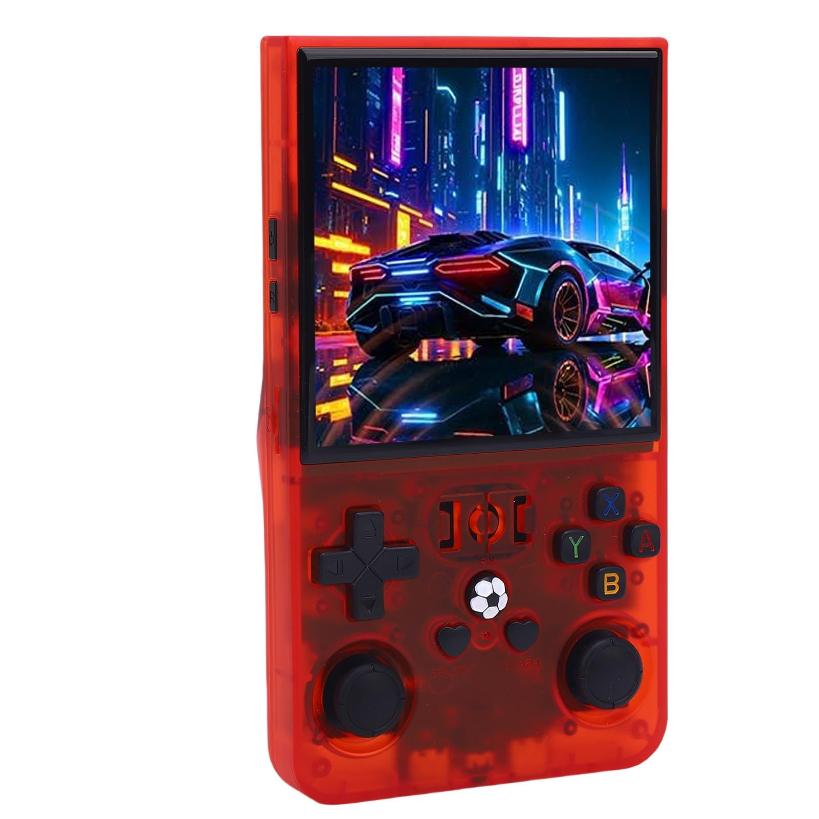 Jiawu Console per Videogiochi retrò Portatile, Schermo da 4 Pollici Ad Alta Risoluzione, Batteria a Lunga Durata per gli Appassionati di Viaggi, ABS Trasparente Rosso (#12)