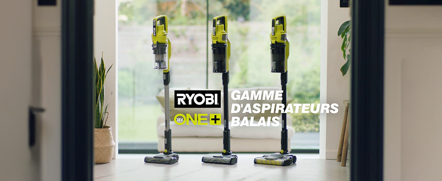 RYOBI - Aspirateur Balai 18V sans Fil à Batterie One+ / Moteur