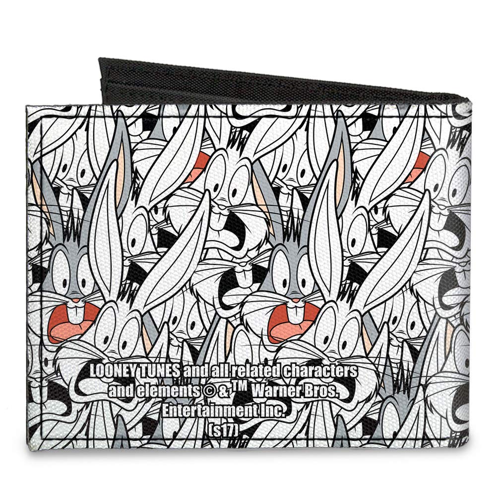 Buckle-Down Men's Standard Canvas Bifold Wallet-Bugs Bunny, 4.0