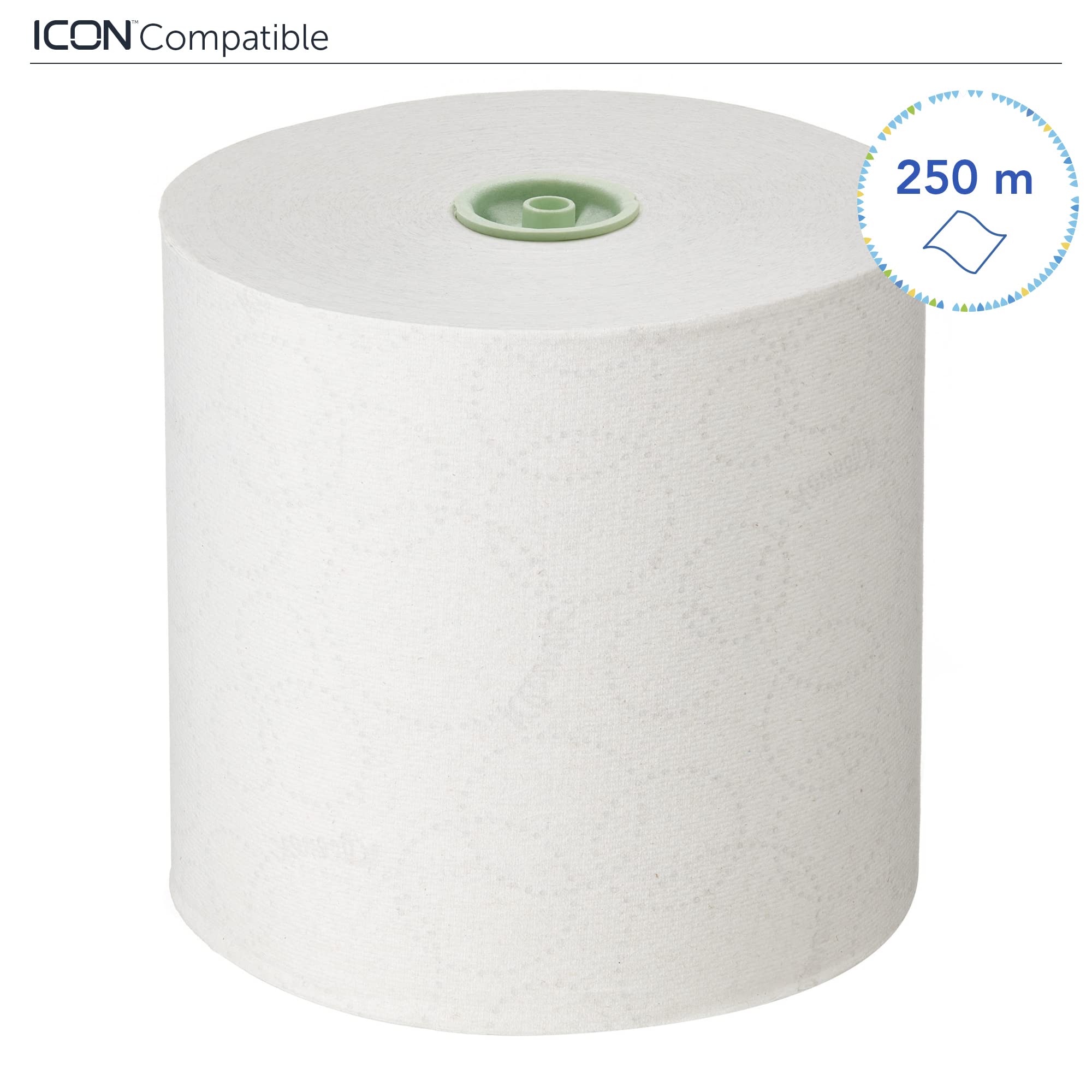Kleenex Rolled Paper Towels 6646 - Rollo de toalla de mano grande E-Roll - 6 rollos de papel blanco de 250 m (1500 m en total)