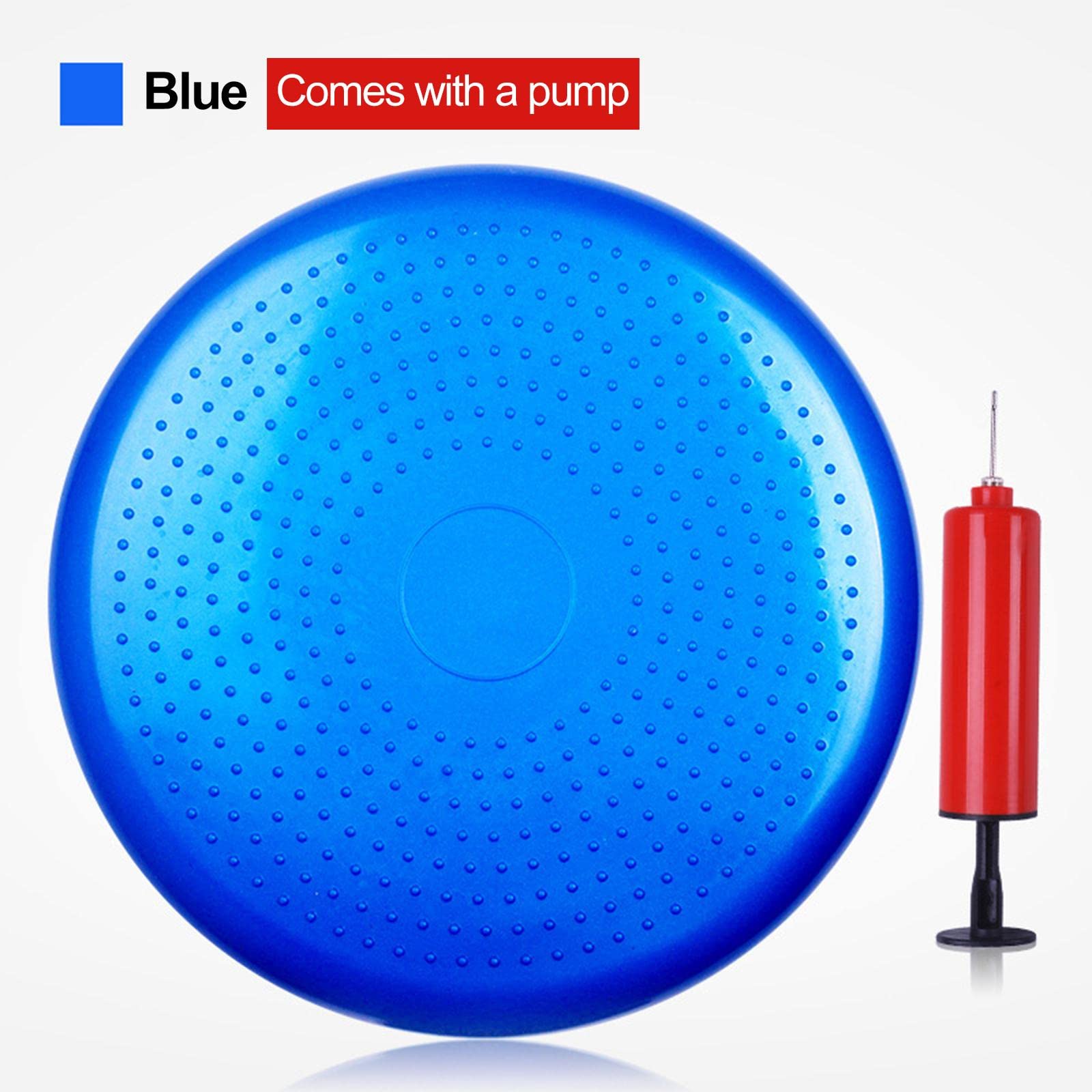 Disco de Inflable, Almohadilla de Masaje, Colchoneta, Pelota de Ejercicio Duradera, azul