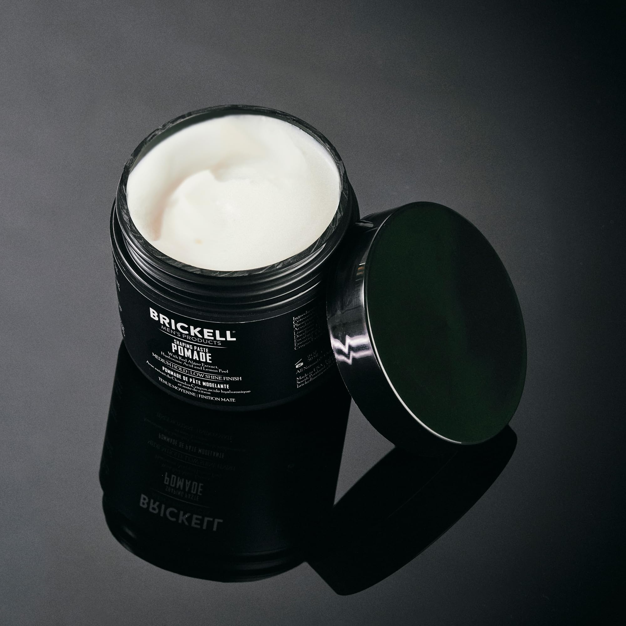 Pommade de pâte modelante pour hommes Brickell pour hommes, Tout naturel, pommade de cire texturisante, 59 mL, parfumée
