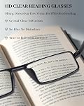 LUFF 4 Pcs Lunettes de lecture pour hommes femmes, Temples flexibles, lecteur ultra-léger anti-bleu avec charnière de printemps