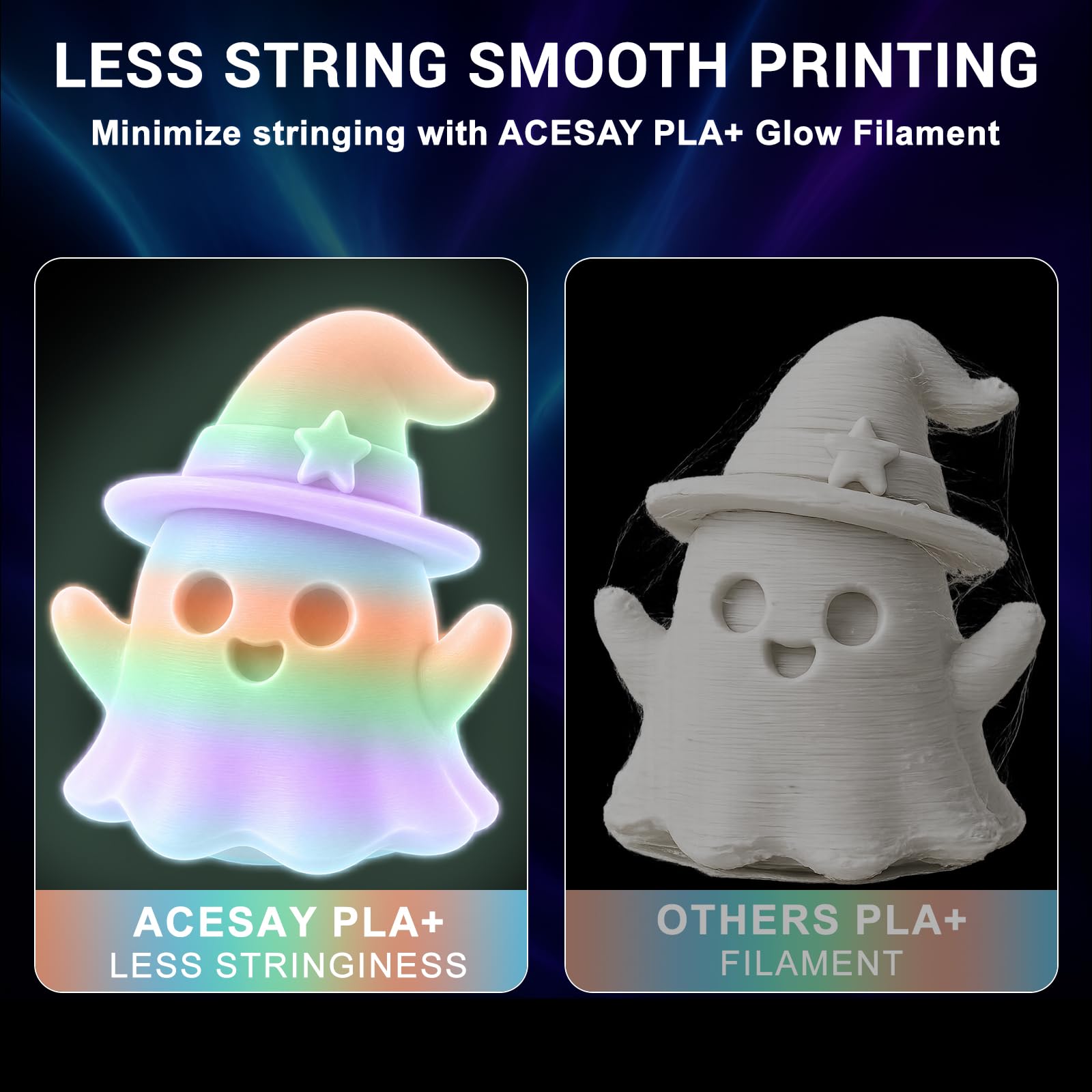 Glow in the Dark 3D Printing Filament - 6 Spools -3 Glow in the Dark 3D Printing Filament - 6 Spools -3