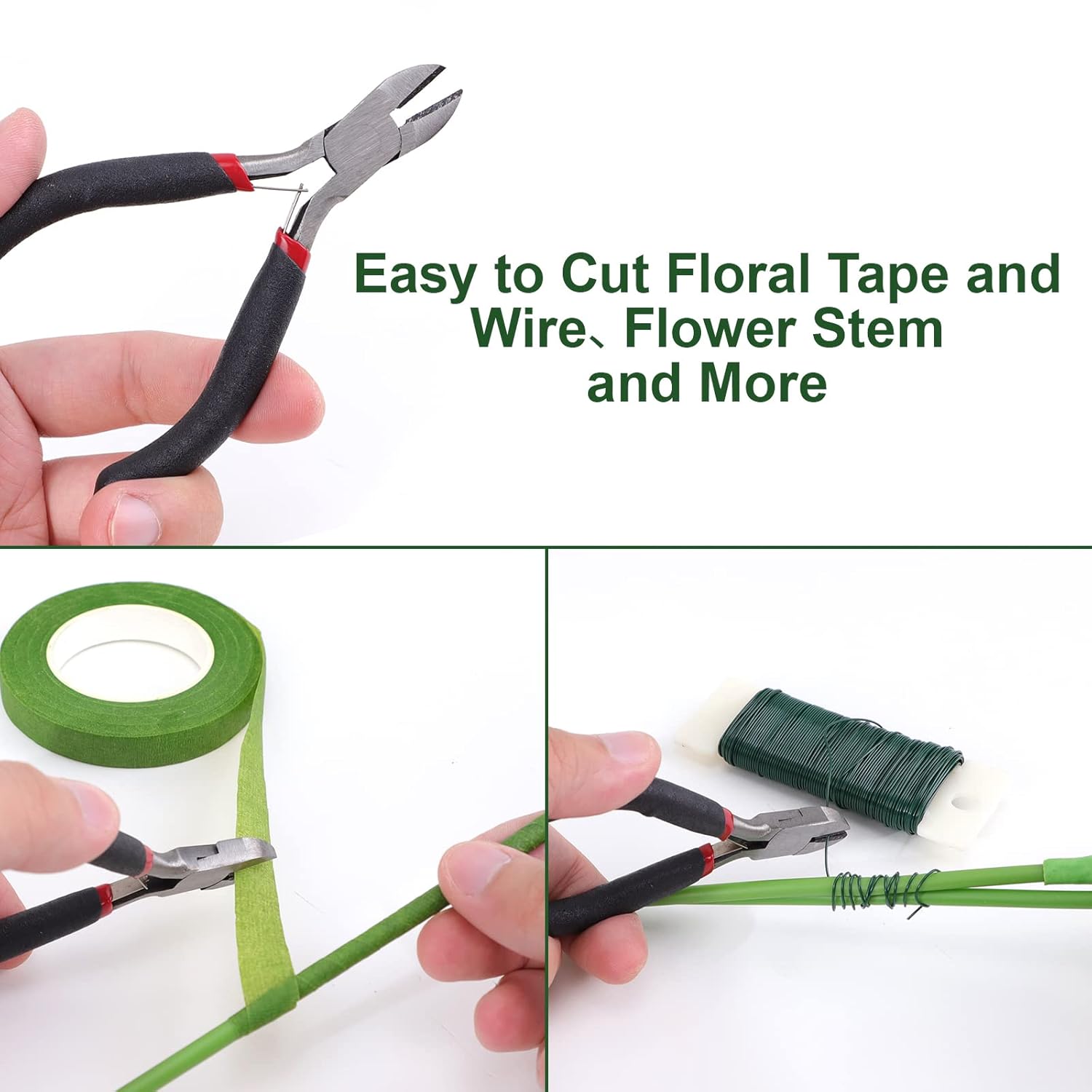 Floral Arrangement Tools Kit, Green Floral Tapes with Floral Wire