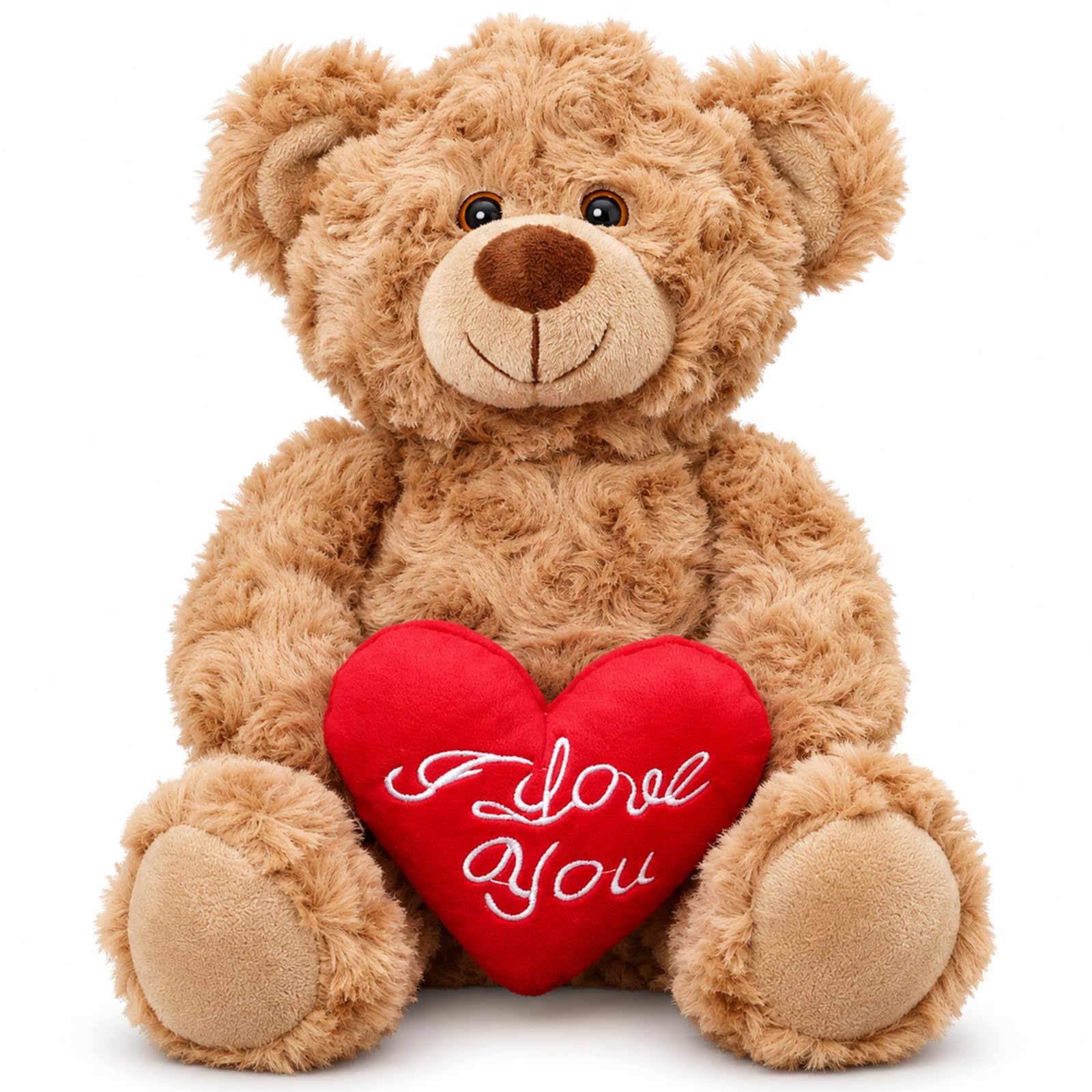 VorIrydian Teddy Bear Plush Toys, I Love You Teddy Bear with Red Heart,30CM