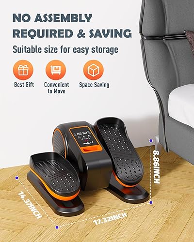 Vista 7 de Under Desk Machine, Electric Elliptical Leg Exerciser for Senior, 13 Adjustable Speeds Quiet and Portable Seated Pedal Exerciser for Training with